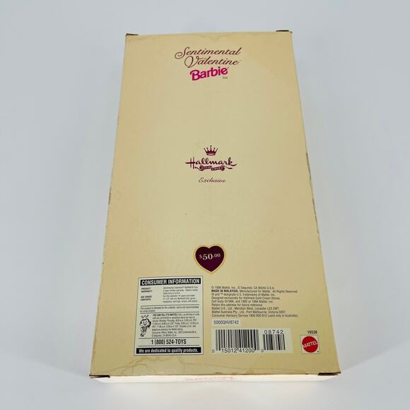 Sentimental Valentine Hallmark Special Edition Mattel Barbie Doll 16536 - NRFB - Picture 12 of 15
